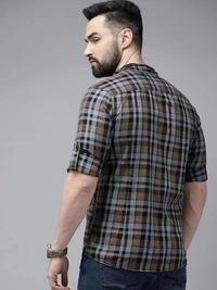 Casual Shirt for Men|| Shirt for Men|| Stylish Latest Shirt for Men || Printed Checkered Shirt for Men - L