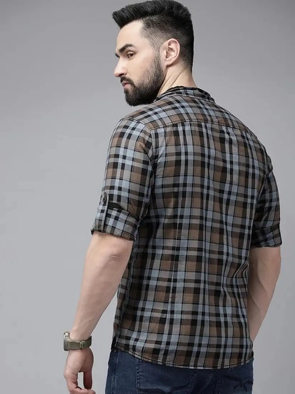 Casual Shirt for Men|| Shirt for Men|| Stylish Latest Shirt for Men || Printed Checkered Shirt for Men - L