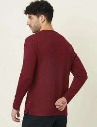Men's Regular Fit Cotton Full Sleeve Crew Neck Henley T-Shirt | henley t shirts for men, t shirts for men casual, tshirt for men, mens tshirt, t-shirts for men - S