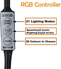 RGB 5050 Color Changing LED Strip Light with USB Cable for TV Backlight, Bedroom, Cabinet Shelf Display (3meter-Upto 32" to 50"-Multi)