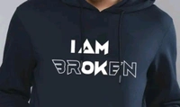 Men Navyblue Printed Full Sleeve Hooded Sweatshirt - M