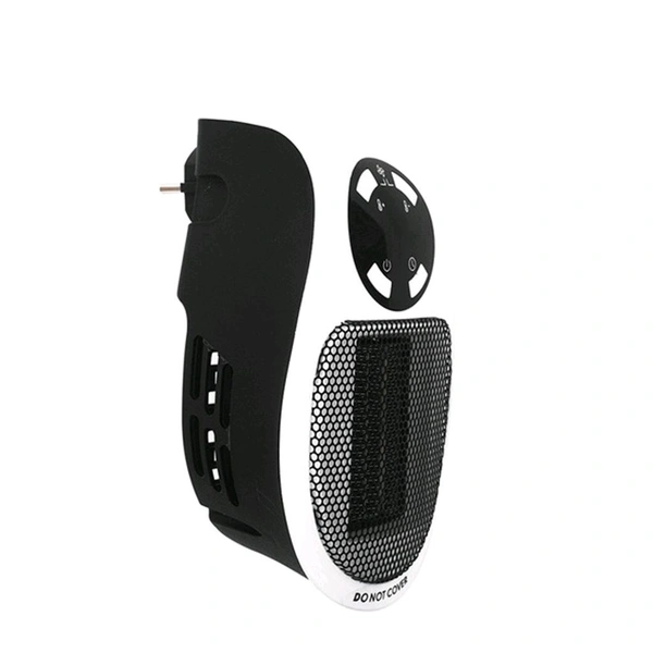 Portable Compact Design 220V, 500W Electric Heater, Table Mini Heater PTC Ceramic Heater, Adjustable Temperature Control from 15 to 30 °C, Overheat Protection, Push-Button Controls