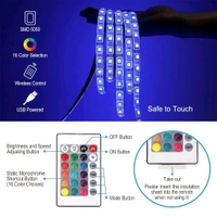 3M RGB LED Strip Lights, LED Mood Lights, Multi Coloured USB TV Backlight with Remote, TV PC Laptop Background Lighting, Home Movie Theater (1 Set)