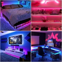 3M RGB LED Strip Lights, LED Mood Lights, Multi Coloured USB TV Backlight with Remote, TV PC Laptop Background Lighting, Home Movie Theater (1 Set)
