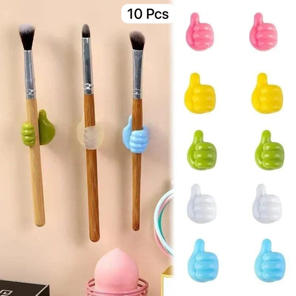 Thumb Cable Clips,Cord Holder Multi-Functional Wall Hooks Cable Organizer Cable Management for Desk Home Office Car Multi Color (Pack Of 10)
