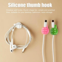 Thumb Cable Clips,Cord Holder Multi-Functional Wall Hooks Cable Organizer Cable Management for Desk Home Office Car Multi Color (Pack Of 10)