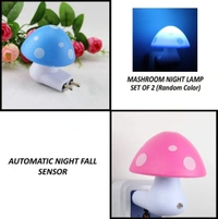 Mushroom Shaped Plastic Energy Saving Sensor LED Night Lamp