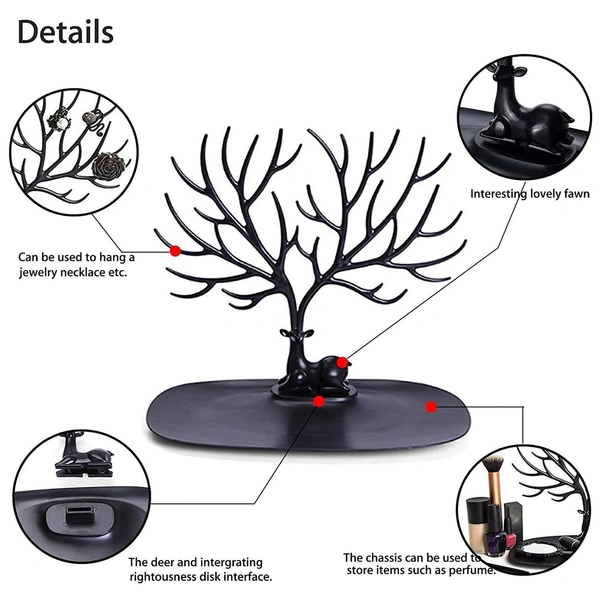 DEER SHAPED JEWELLERY DISPLAY HOLDER EARRING NECKLACE HOLDER ORGANISER (1PC ONLY)