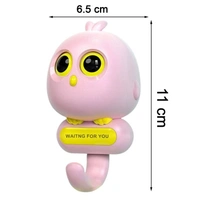 Convenient Self Adhesive Wall Hooks Eye Catching Cute Bird Hook Wall Decoration Multi Purpose Clothes Organizer Hooks Home Use Hook, Owl keyholder Cute Automatic Open Close Eyes Creative wall Hook (1 Pc)