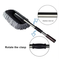 Car Duster, Long Retractable/Soft/Non-Slip/Handle Multipurpose Microfiber Wash Brush Vehicle Interior and Exterior Cleaning Kit with for Car, Boats or Home, Car Duster (1 Pc) 