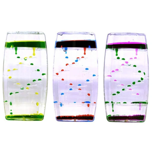 School Children Activity Liquid Timer, Liquid Floating Timer Motion Visual Clock Timer Hourglass Oil Drop Toy, Liquid Bubble Motion Timer, Birthday Gift (1 Pc / Multi Color)