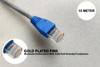 IT-World CAT 6 LAN Cable With RJ45 Connector And RJ45 Rubber Hood - 15 Meter