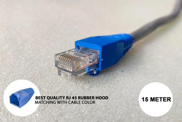 IT-World CAT 6 LAN Cable With RJ45 Connector And RJ45 Rubber Hood - 15 Meter