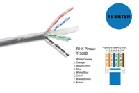 IT-World CAT 6 LAN Cable With RJ45 Connector And RJ45 Rubber Hood - 15 Meter