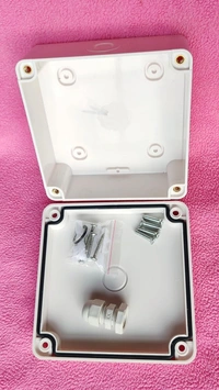 Nagar Infotech Nagar Infotech Heavy Duty Waterproof 5x5 PVC Junction Box For CCTV Camera With Cable Gland - 5x5