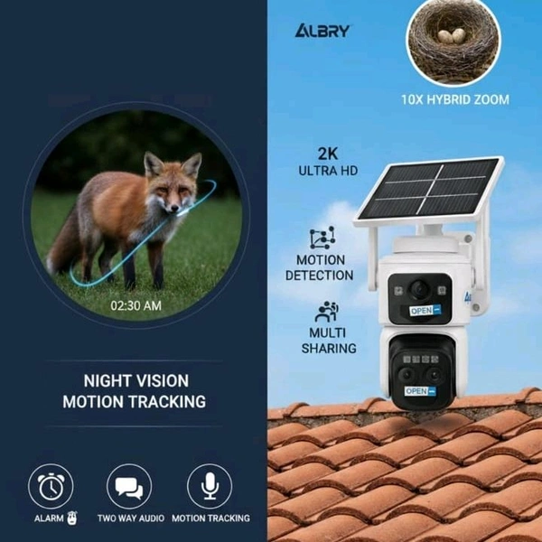 Albry 4G Linkage Solar Camera With 10x Zoom