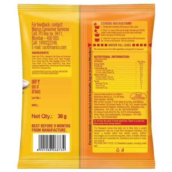 Saffola Classic Instant Masala Oats 38 g