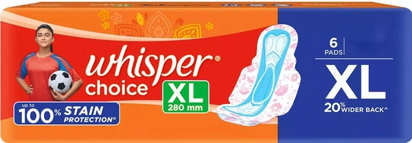 Whisper Choice Sanitary Napkins - Xl, Ultra