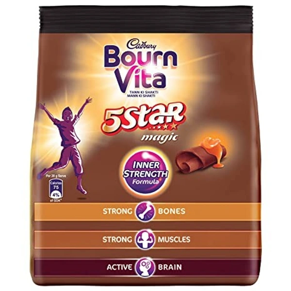 Bournvita Chocolate Health Drink - Bournvita 5 Star Magic, 500 g Pouch