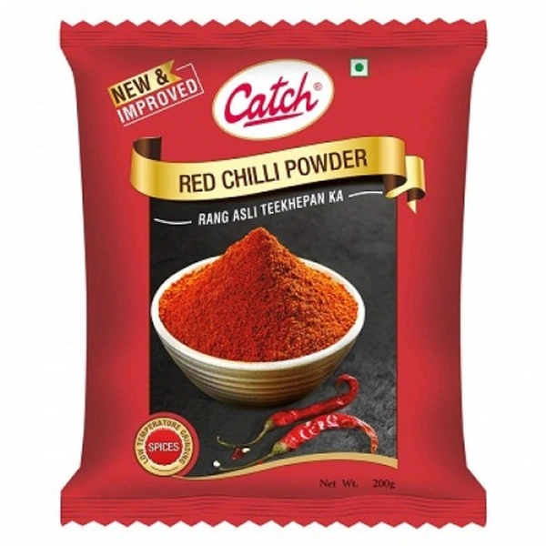 Catch Red Chilli/Lal Mirchi Powder - Exotic, Pure Spices, For Cooking, 200 g Pouch