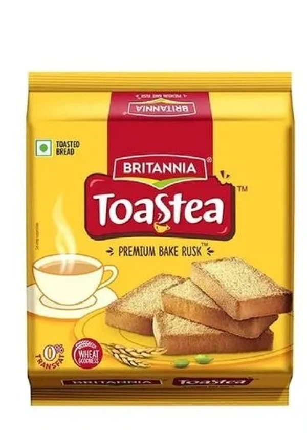 Britannia Toastea Premium Bake Rusk With Goodness Of Elaichi, Sooji & Wheat