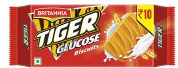 Britannia Tiger Glucose Biscuits - Vitamins & Minerals Enriched, Perfect Teatime Snack, 100g
