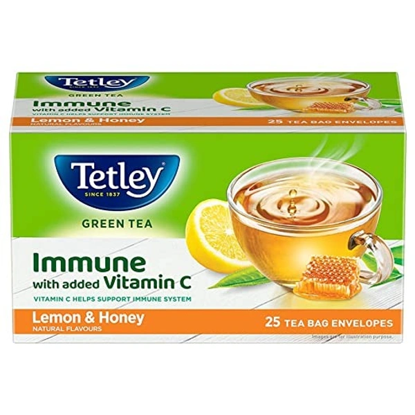 Tetley Green Tea - Lemon & Honey, 45 g (30 Bags x 1.5 g
