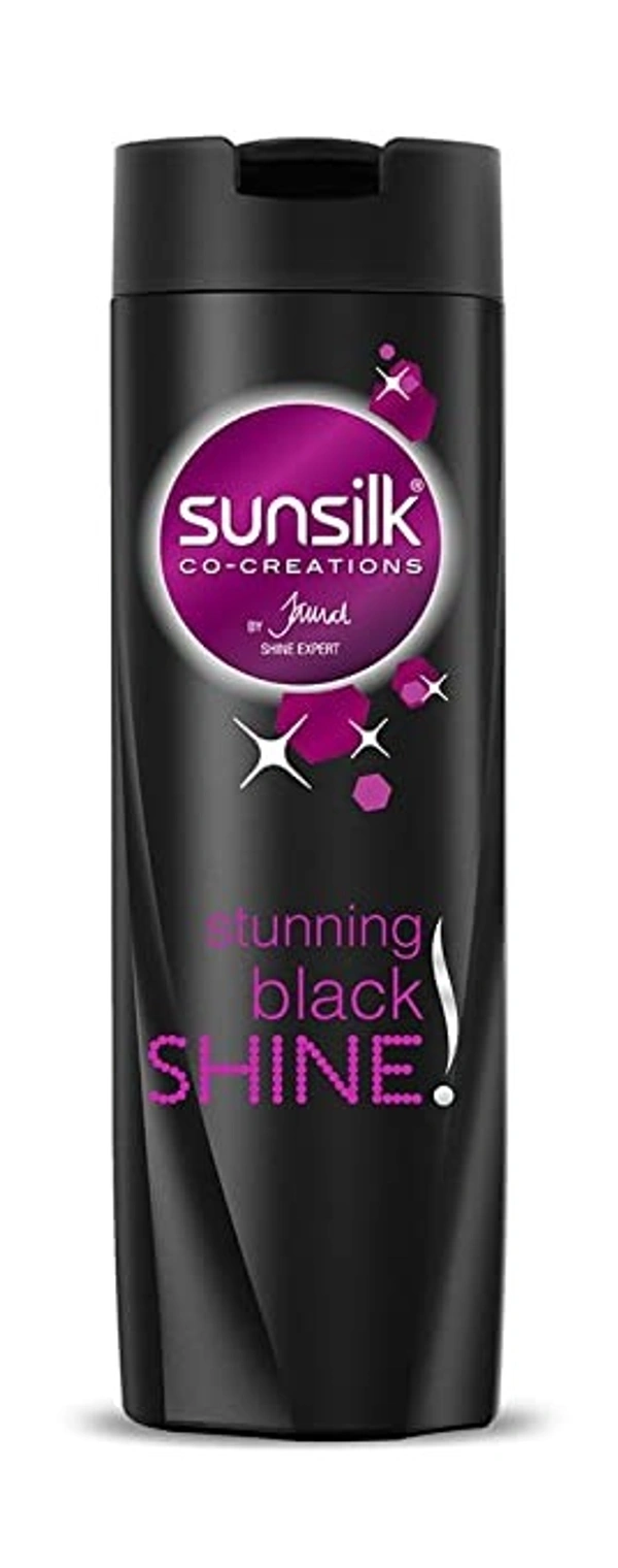 Sunsilk Stunning Black Shine Shampoo - With Amla + Oil, Pearl Protein & Vitamin E, For Long Lasting