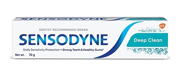 Sensodyne Toothpaste - Deep Clean, Sensitive For Advanced Cleaning & Lasting Freshness, 70 g