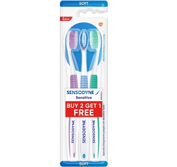 Sensodyne Soft Toothbrush,(Buy 2 Get 1 Free)