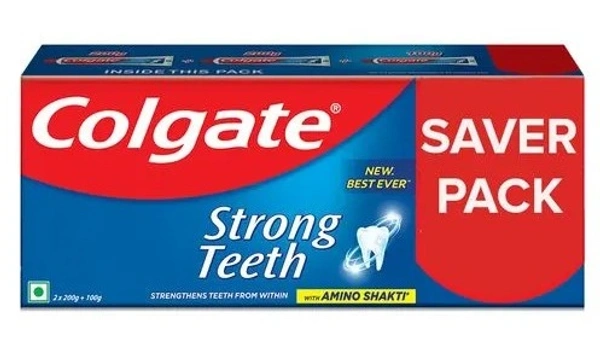 Colgate Strong Toothpaste 200 g Pack of 2 -100g Free