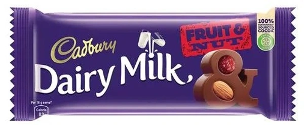 Cadbury Fruit & Nut Chocolate Bar,