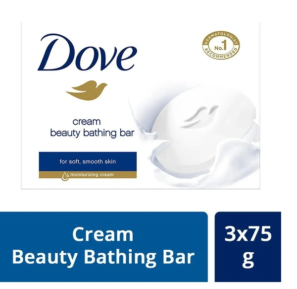 Dove Cream Bathing Bar, 225 g (Pack of 3)