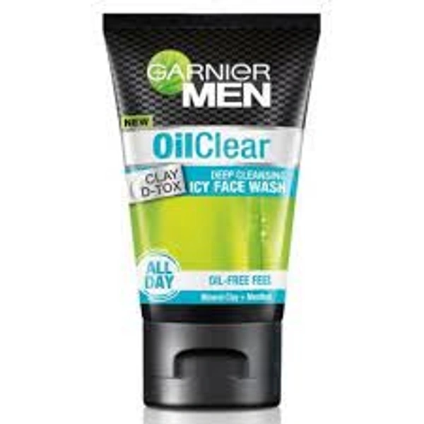Garnier Man Oilclear Deep Cleansing Icy Face Wash Oil Free Feel