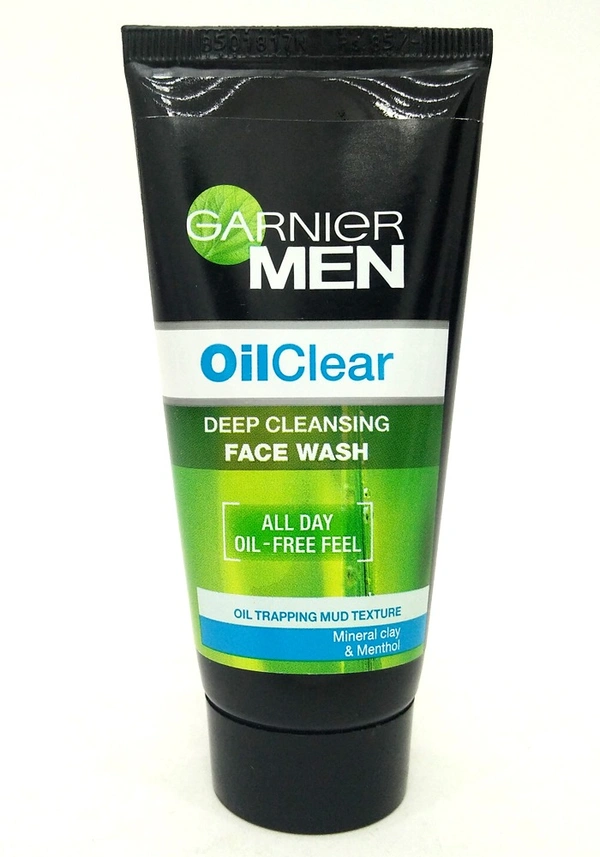 Garnier Men Oil Clear Clay D-Tox Deep Cleansing Icy Face Wash, 50 g