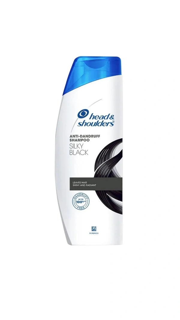 Head & shoulders Silky Black Anti-Dandruff Shampoo - Leaves Hair Shiny & Radiant, 180 ml