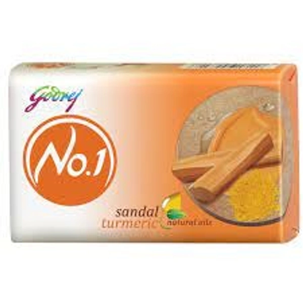 Godrej No.1 Sandal & Turmeric Bathing Soap, Gives Glowing Skin,