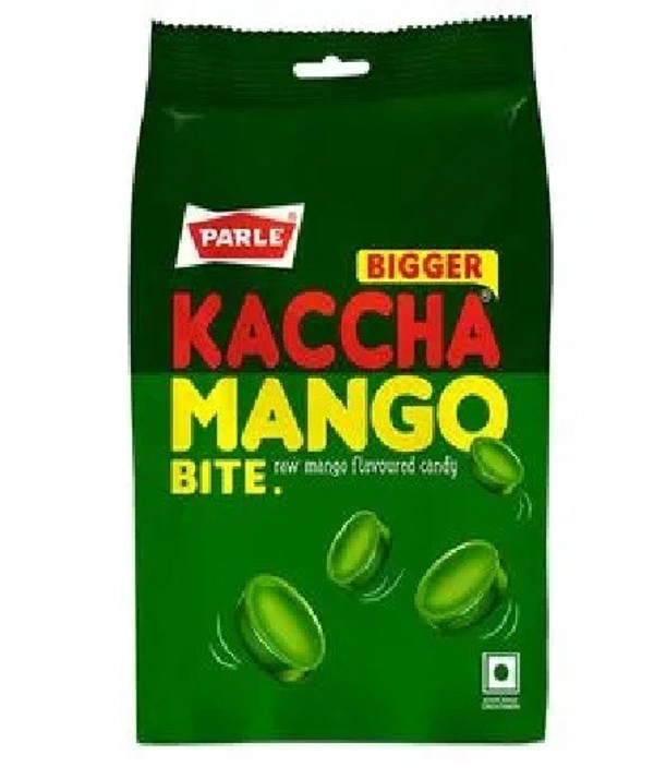 Parle Bigger Kaccha Mango Bite Candy - Sugar Boiled, Tangy, 198 g