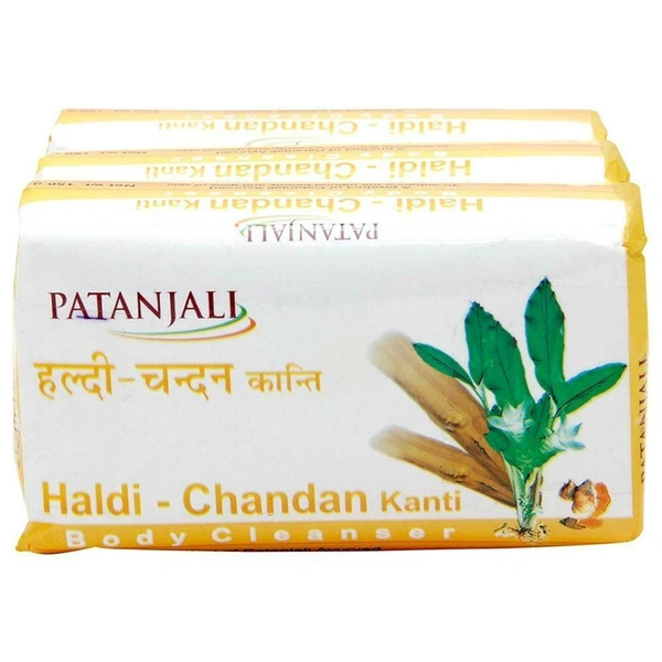Patanjali Haldi-Chandan Kanti Body Cleanser 150 g (Pack of 3)