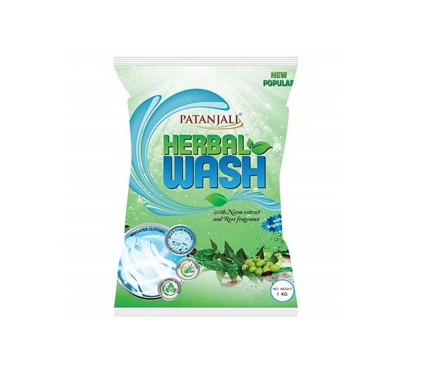 Patanjali Detergent Powder - Herbal Wash, 1 kg