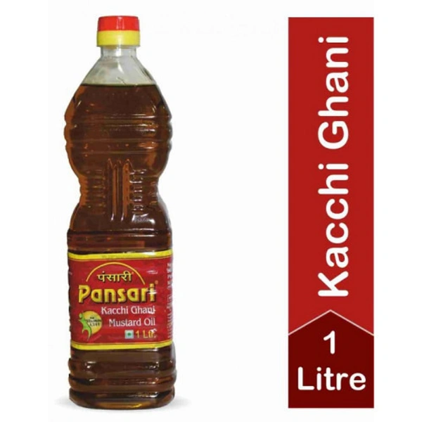 Pansari Kachi Ghani Musturd Oil 1 Ltr