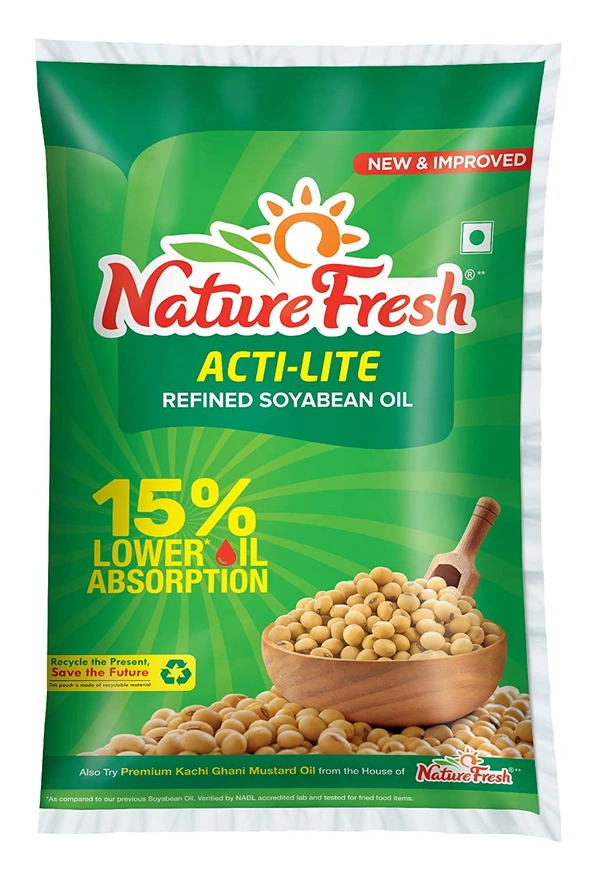 Natural fresh Acti-lite refined soybean oil - 1 litre g