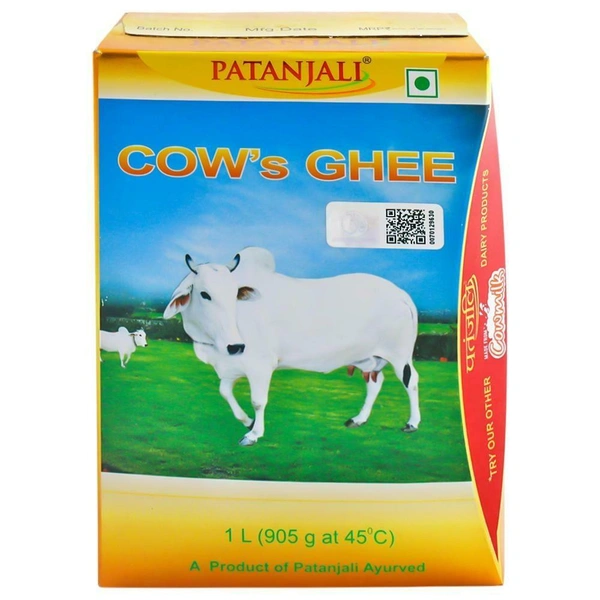 Patanjali Cow Ghee/Tuppa, 1 L 