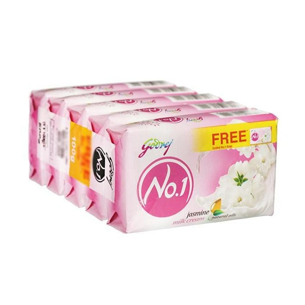 Godrej No.1 Jasmine & Milk Cream, Bathing Soap -