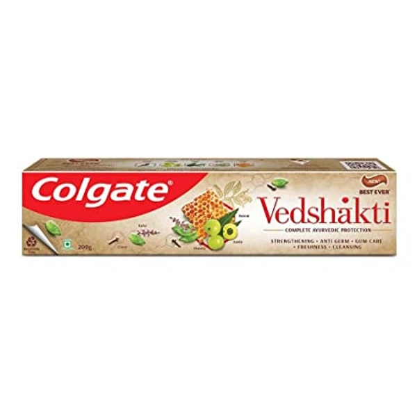 Colgate Vedshakti Toothpaste - Anti-germ, Gum Care, Freshness, 140 g (With Brush)