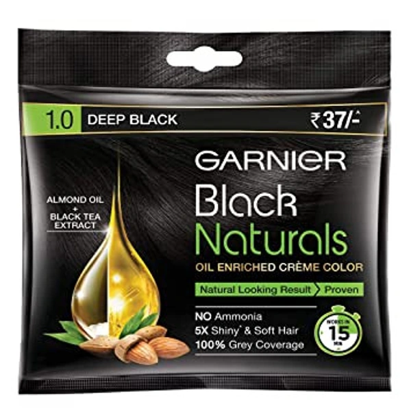 Garnier Black Naturals 2.0 Original Black Oil-Enriched Cream Colour 