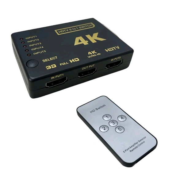 4K HDMI SWITCH WITH REMOTE 1×5