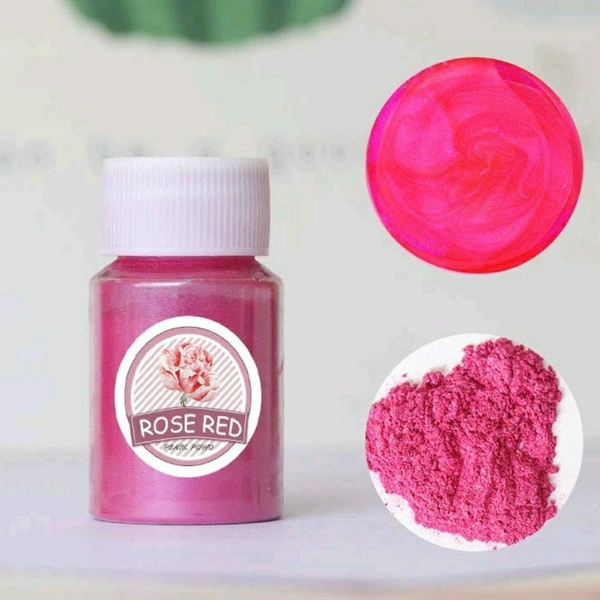 Mica Pearl Powder - Rose Red - 10gms