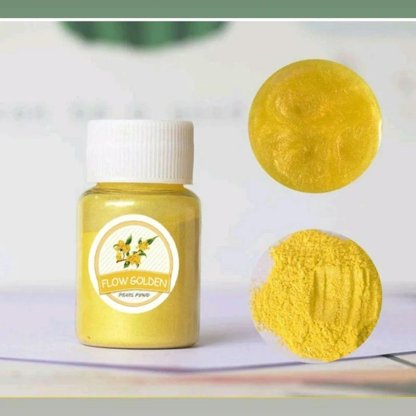 Mica Pearl Powder - Flow Golden - 10gms