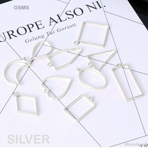 Open Bezels - Silver (10pcs)
